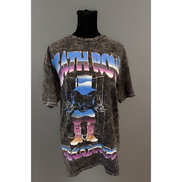DEATH ROW RECORDS Black Gray Blue Purple Distressed S/S T-Shirt Unisex Men’s S - Picture 2 of 5